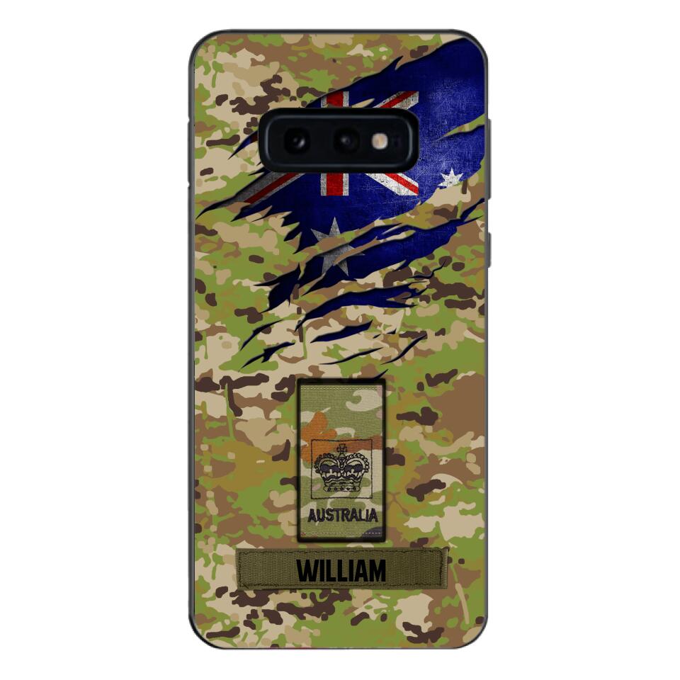 Personalized Australian soldier camo rank Phone Case 3T 2503