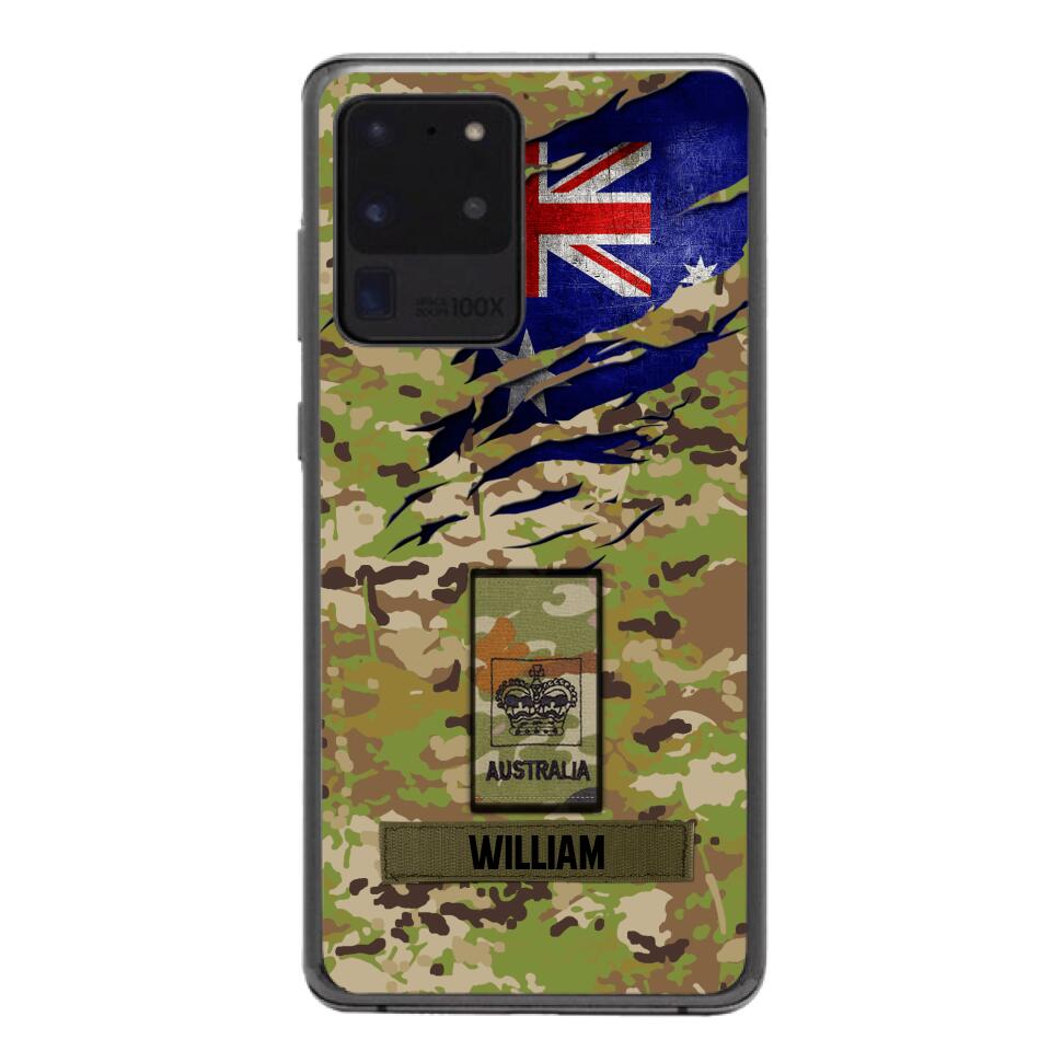 Personalized Australian soldier camo rank Phone Case 3T 2503