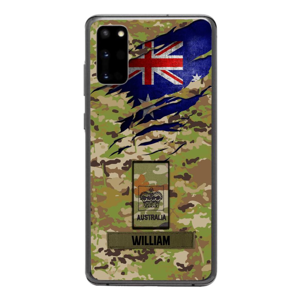 Personalized Australian soldier camo rank Phone Case 3T 2503