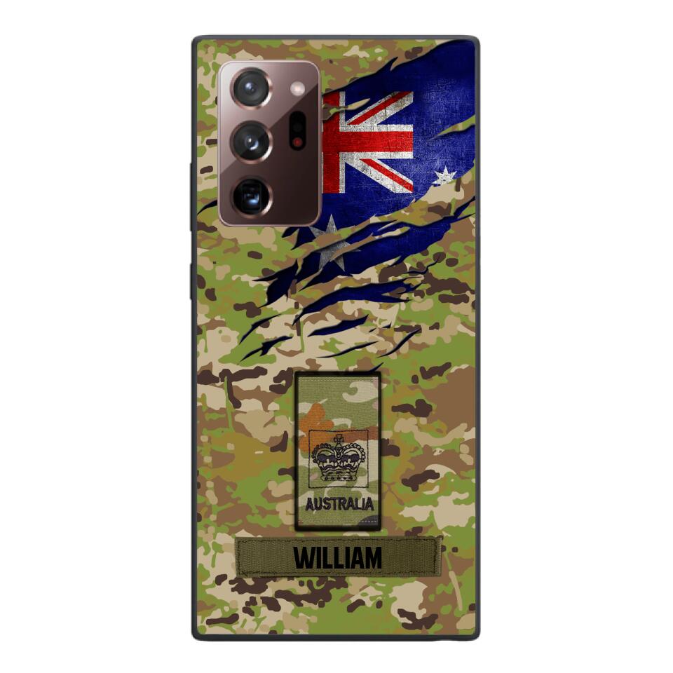 Personalized Australian soldier camo rank Phone Case 3T 2503