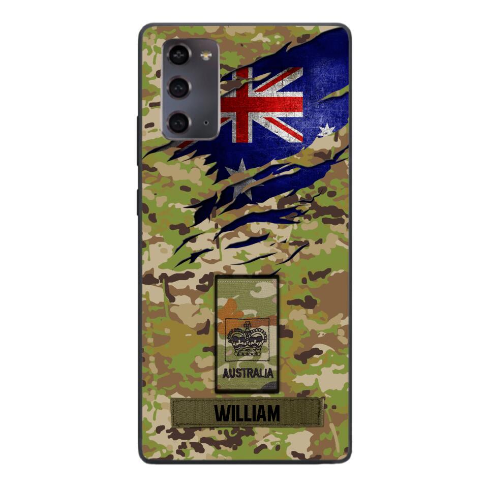 Personalized Australian soldier camo rank Phone Case 3T 2503