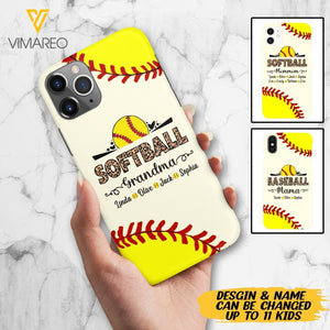 Personalized Softball Grandma Phone Case 3N 2503