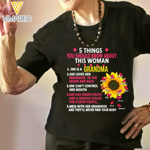 PERSONALIZED YOU SHOULD KNOW ABOUT GRANDMA TSHIRT QTTQ2503