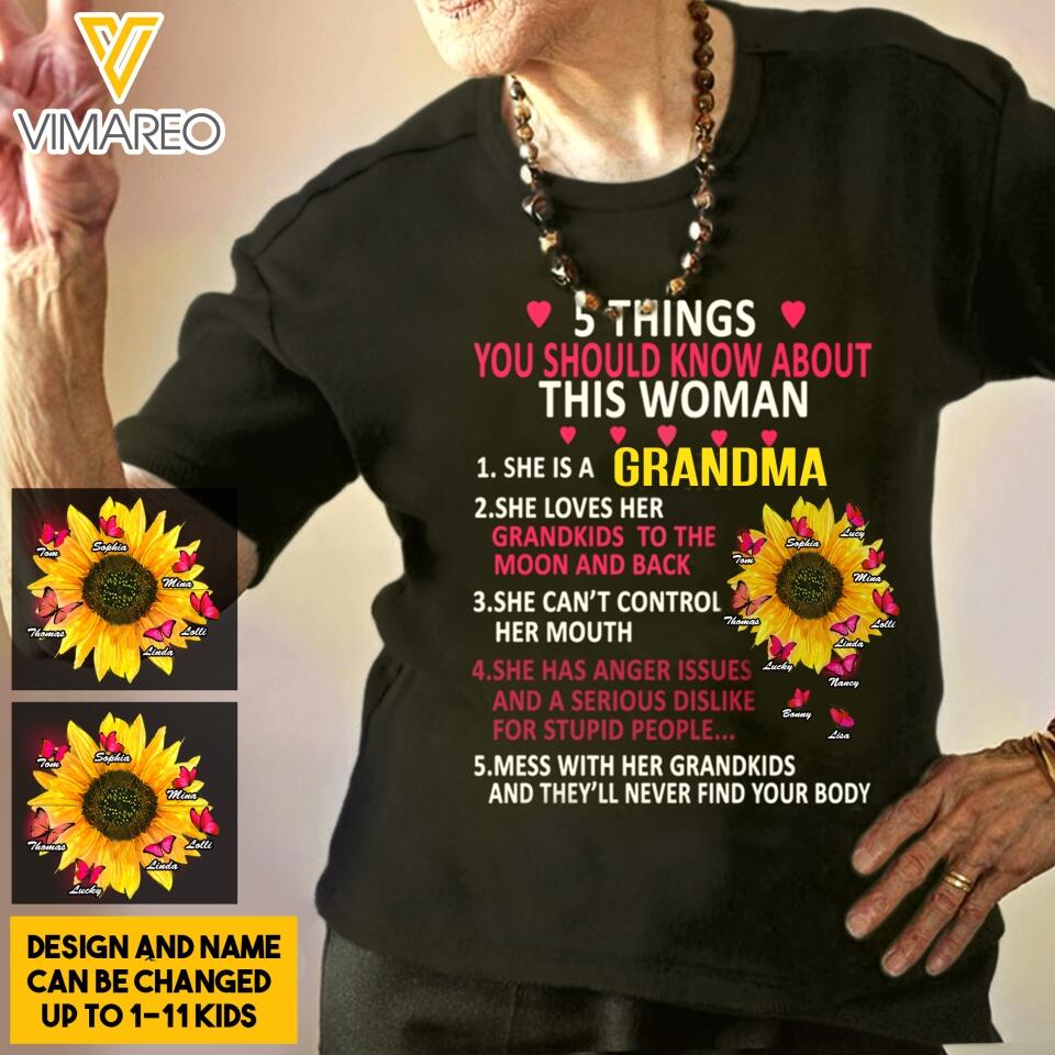 PERSONALIZED YOU SHOULD KNOW ABOUT GRANDMA TSHIRT QTTQ2503