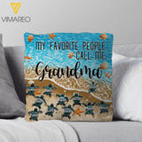 PERSONALIZED MY FAVORITE PEOPLE CALL ME GRANDMA TURTLE PILLOW QTDT2603