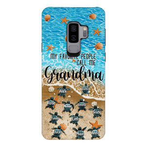 PERSONALIZED MY FAVORITE PEOPLE CALL ME GRANDMA TURTLE PHONECASE QTDT2603