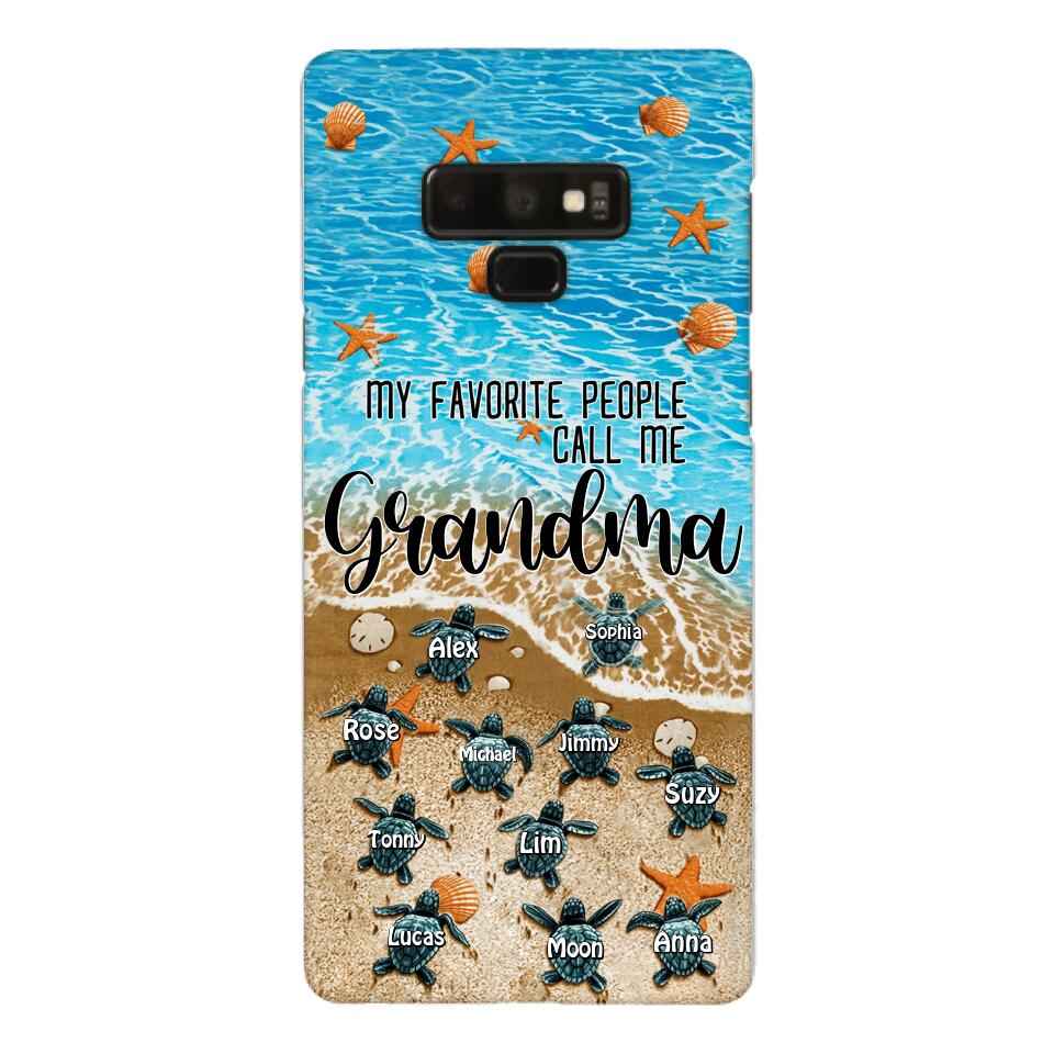 PERSONALIZED MY FAVORITE PEOPLE CALL ME GRANDMA TURTLE PHONECASE QTDT2603