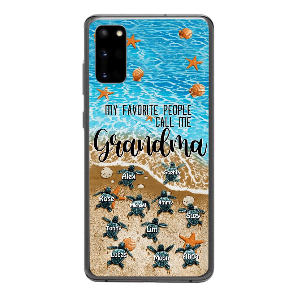 PERSONALIZED MY FAVORITE PEOPLE CALL ME GRANDMA TURTLE PHONECASE QTDT2603