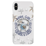 PERSONALIZED APRIL TURTLE GIRL PHONECASE QTTQ2603