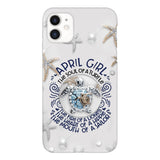 PERSONALIZED APRIL TURTLE GIRL PHONECASE QTTQ2603