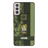 Personalized Canada soldier camo rank Phone Case M3Q 2603