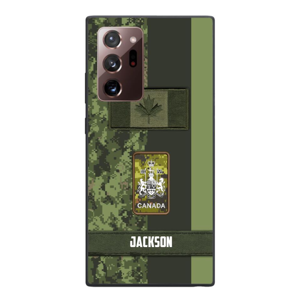 Personalized Canada soldier camo rank Phone Case M3Q 2603