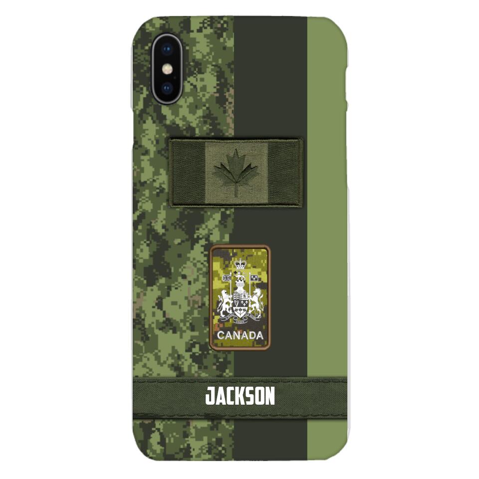 Personalized Canada soldier camo rank Phone Case M3Q 2603