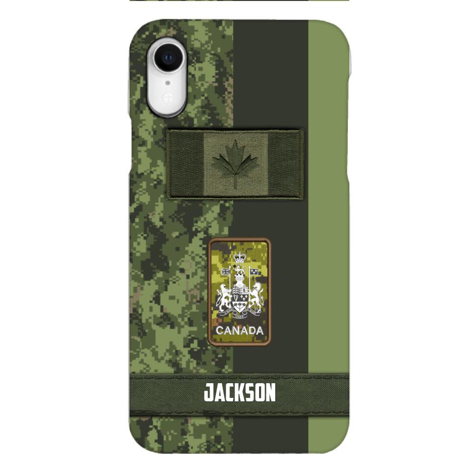 Personalized Canada soldier camo rank Phone Case M3Q 2603