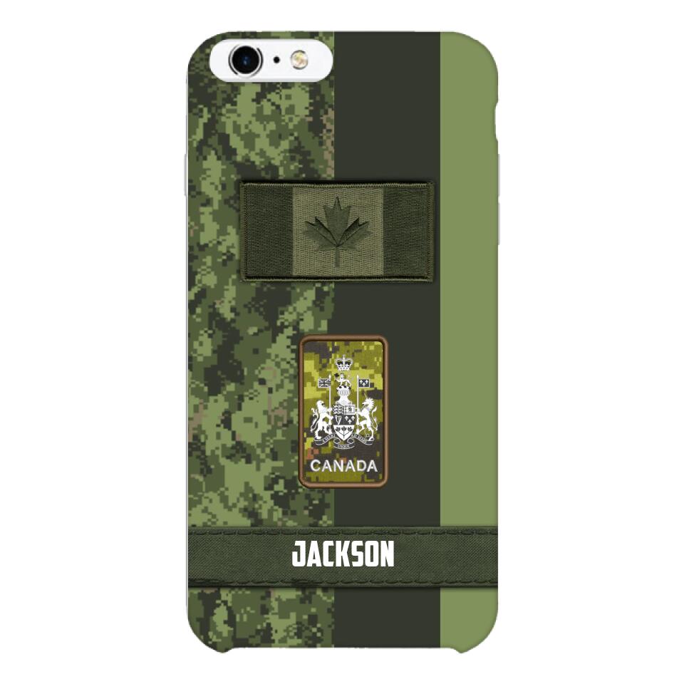 Personalized Canada soldier camo rank Phone Case M3Q 2603