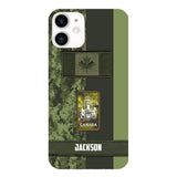 Personalized Canada soldier camo rank Phone Case M3Q 2603