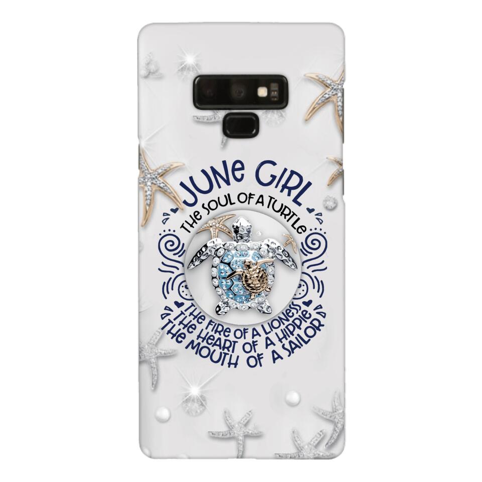 PERSONALIZED JUNE TURTLE GIRL PHONECASE QTTQ2603