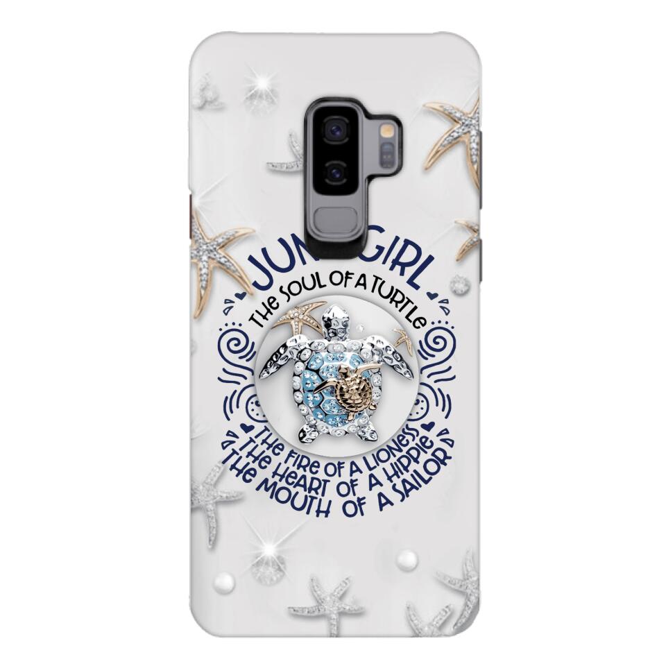 PERSONALIZED JUNE TURTLE GIRL PHONECASE QTTQ2603