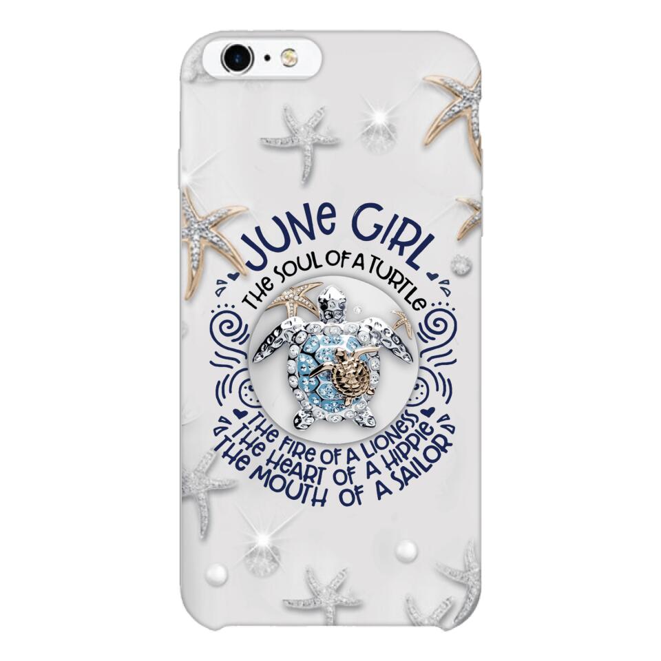PERSONALIZED JUNE TURTLE GIRL PHONECASE QTTQ2603