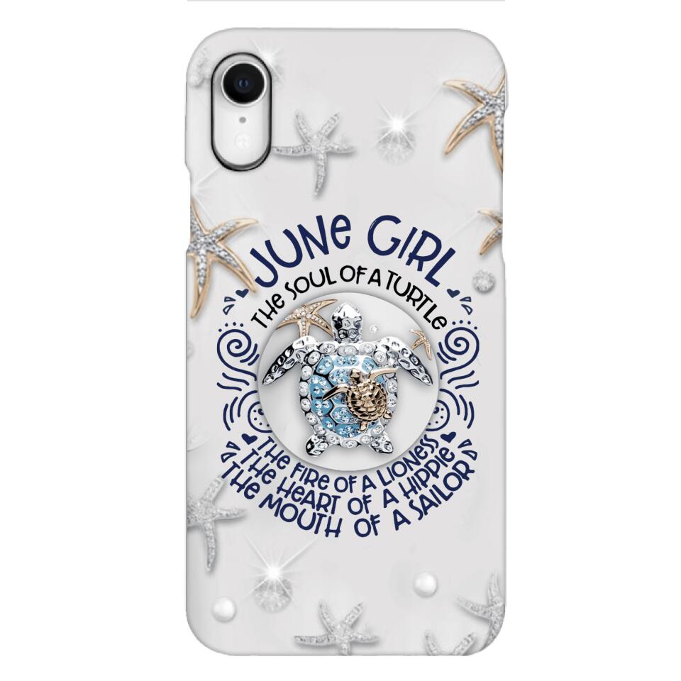 PERSONALIZED JUNE TURTLE GIRL PHONECASE QTTQ2603