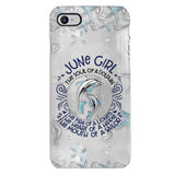 PERSONALIZED JUNE DOLPHIN GIRL PHONECASE QTTQ2603