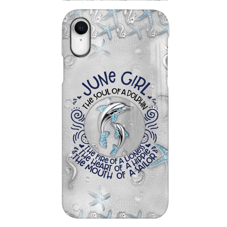 PERSONALIZED JUNE DOLPHIN GIRL PHONECASE QTTQ2603