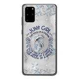 PERSONALIZED JUNE DOLPHIN GIRL PHONECASE QTTQ2603