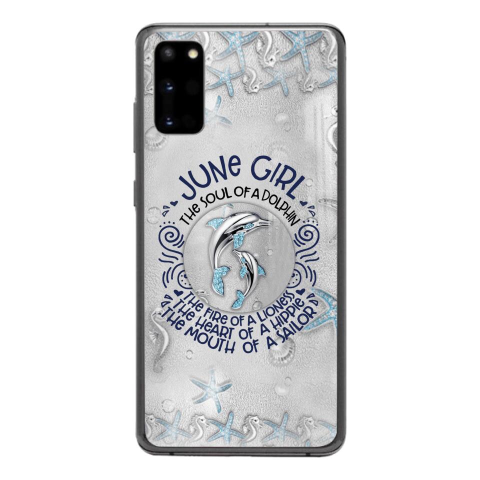 PERSONALIZED JUNE DOLPHIN GIRL PHONECASE QTTQ2603