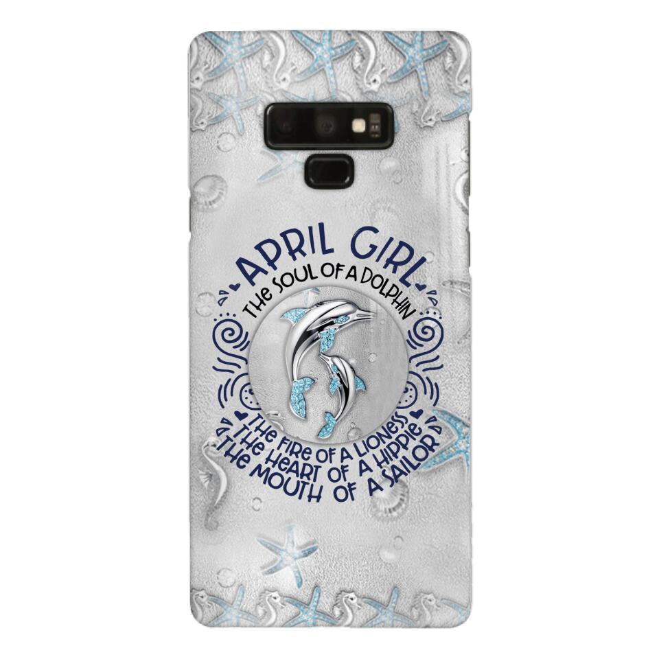 PERSONALIZED APRIL DOLPHIN GIRL PHONECASE QTTQ2603