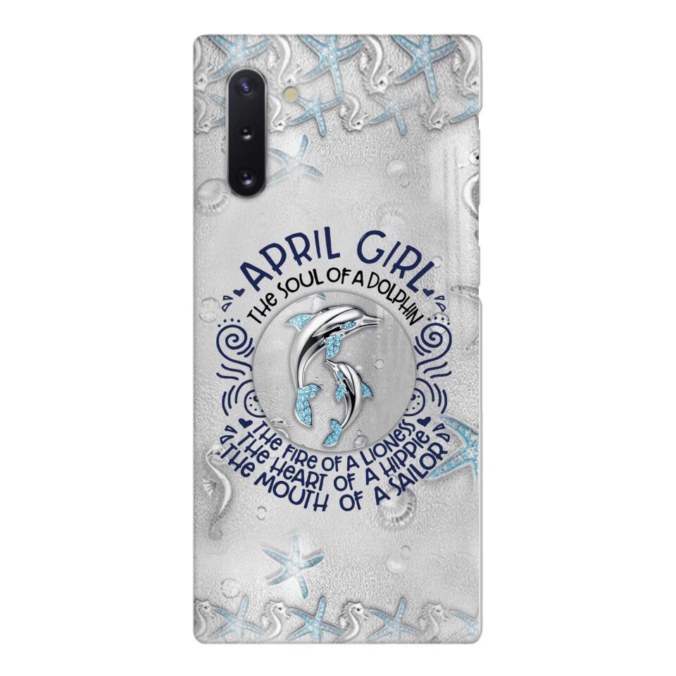 PERSONALIZED APRIL DOLPHIN GIRL PHONECASE QTTQ2603