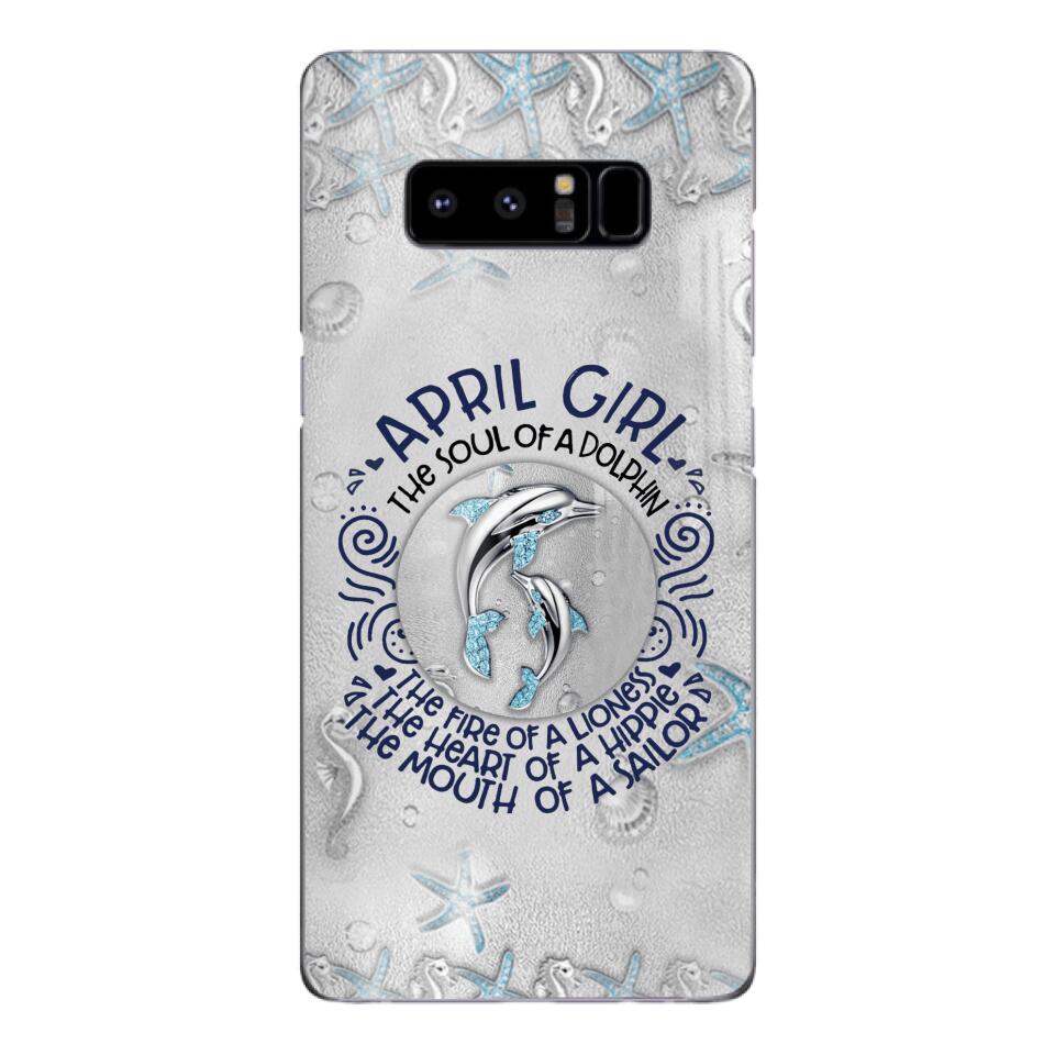 PERSONALIZED APRIL DOLPHIN GIRL PHONECASE QTTQ2603