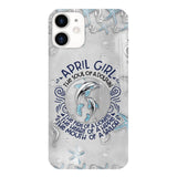 PERSONALIZED APRIL DOLPHIN GIRL PHONECASE QTTQ2603