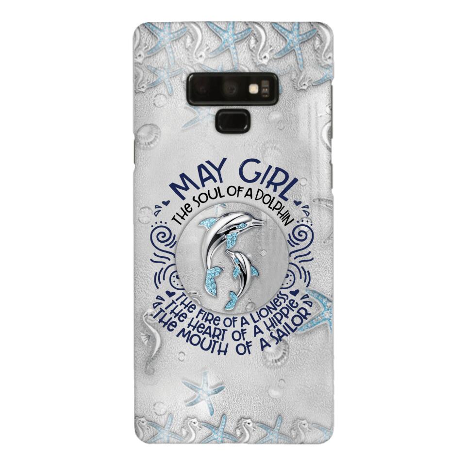 PERSONALIZED MAY DOLPHIN GIRL PHONECASE QTTQ2603