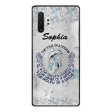 PERSONALIZED DOLPHIN GIRL WITH NAME PHONECASE QTTQ2603