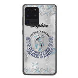 PERSONALIZED DOLPHIN GIRL WITH NAME PHONECASE QTTQ2603
