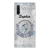 PERSONALIZED DOLPHIN GIRL WITH NAME PHONECASE QTTQ2603