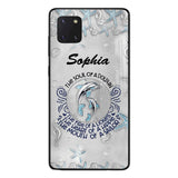 PERSONALIZED DOLPHIN GIRL WITH NAME PHONECASE QTTQ2603