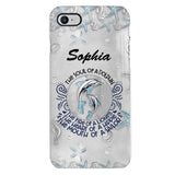 PERSONALIZED DOLPHIN GIRL WITH NAME PHONECASE QTTQ2603