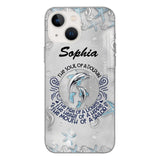 PERSONALIZED DOLPHIN GIRL WITH NAME PHONECASE QTTQ2603