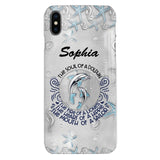 PERSONALIZED DOLPHIN GIRL WITH NAME PHONECASE QTTQ2603