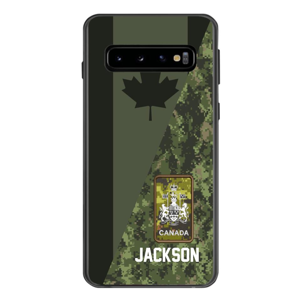 PERSONALIZED CANADIAN ARMY CAMO RANK PHONECASE QTMQ2603