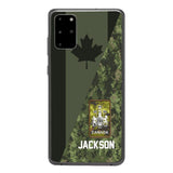 PERSONALIZED CANADIAN ARMY CAMO RANK PHONECASE QTMQ2603