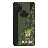 PERSONALIZED CANADIAN ARMY CAMO RANK PHONECASE QTMQ2603