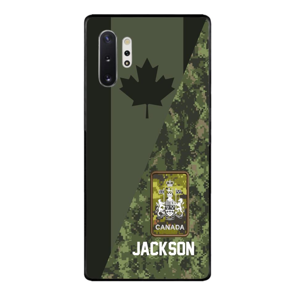 PERSONALIZED CANADIAN ARMY CAMO RANK PHONECASE QTMQ2603