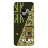 PERSONALIZED AUSTRALIAN ARMY CAMO RANK PHONECASE QTMQ2603