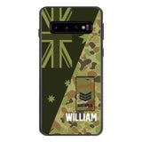 PERSONALIZED AUSTRALIAN ARMY CAMO RANK PHONECASE QTMQ2603