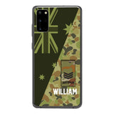 PERSONALIZED AUSTRALIAN ARMY CAMO RANK PHONECASE QTMQ2603