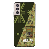 PERSONALIZED AUSTRALIAN ARMY CAMO RANK PHONECASE QTMQ2603