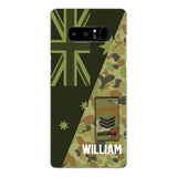 PERSONALIZED AUSTRALIAN ARMY CAMO RANK PHONECASE QTMQ2603