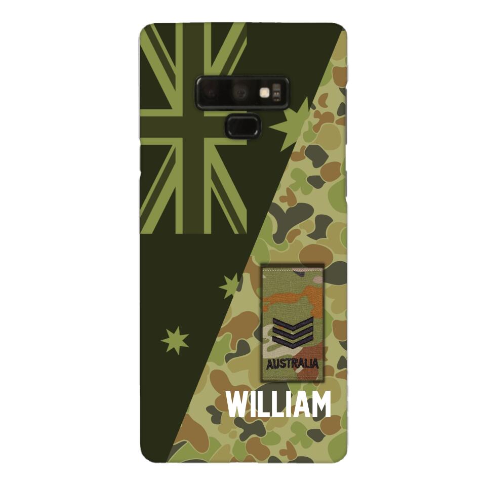 PERSONALIZED AUSTRALIAN ARMY CAMO RANK PHONECASE QTMQ2603